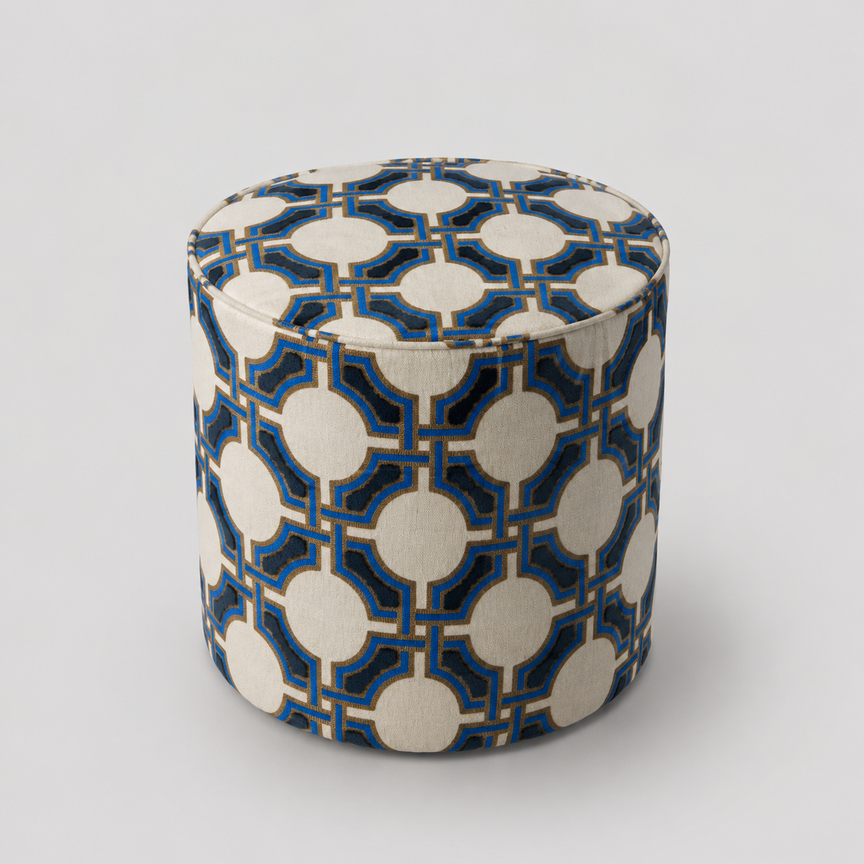 Blu di Siena Yuvarlak Puf