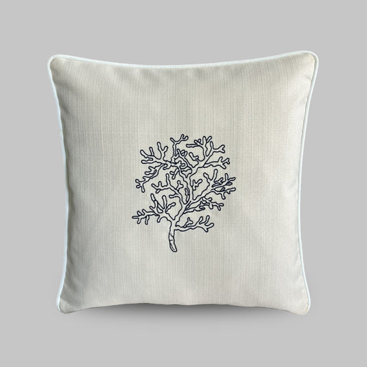 Nakışlı Yosun Desenli Outdoor Dokuma Kırlent Kılıfı